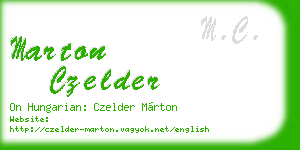 marton czelder business card