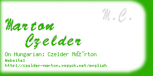 marton czelder business card